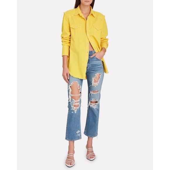 💕 DENIMIST Joni mid rise jeans size 27 distressed, ripped, high rise crop - Picture 6 of 16